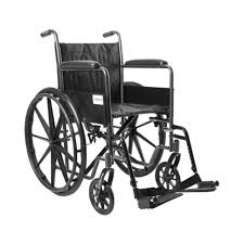 18 inch wheelchair with full arms and footrests